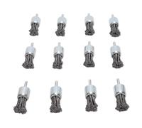Luocute Cepillo de Alambre con Nudo, 2,5 Cm de Acero Al Carbono, Torcido | Para Eliminación de Óxido, Desbarbado y Pretratamiento de Soldadura, Eje de 1/4 Pulgada, Compatible con la Mayoría de