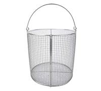 Luocute Cesta de Esterilización de Instrumentos de Acero Inoxidable, con Oculto para Herramientas de Laboratorio y Clínica (150 * 150 * 150mm redondo)