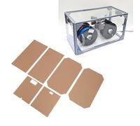 Luocute Cinete de Impresora 3D, Polvo de Cubierta Acrílica Transparente Gabinete de Impresora 3D Seco con Pantalla LED, Compatible con Lab (611x314x328mm)