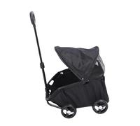 Luocute Cochecito Plegable para Mascotas con Dosel, 3 Pasos 1, Plegable a Mano, 4 Ruedas, Carrito de Paseo para Mascotas para Perros Pequeños y Medianos, Uso Multifuncional Al Aire, (BLACK)