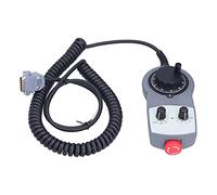 Luocute Colgante de Mpg de Rueda de Mano CNC Universal con Generador de Pulso Manual de Parada de Emergencia para Máquina de Torno, Ruedas de Mano con una Conveniente Base Magnética y