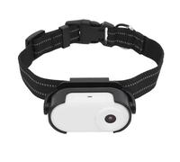 Luocute Collar de Cámara para Mascotas, Grabación de Vídeo HD 1080P, Pantalla a Color IPS de 0,96 Pulgadas, con Grabación Continua de 300 Minutos y Lente Gran Angular Antivibración, para (White)