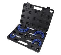 Luocute Conjunto de Micrómetro Exterior, 4pcs 0-1, 1-2, 2-3, 3-4 Pulgadas con Estuche de Almacenamiento, Estándares y Llave de Calibración, Graduación Ultra Precisión 0.0001, Utilizado