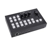 Luocute Conmutador de Vídeo 4K, 4 Entradas y 2 Salidas Conmutador de Transmisión en con Conmutación, Pip, Pantalla Dual, Mezcla de para Transmisión Profesional (Enchufe de la UE)
