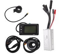 Luocute Controlador de Motor de Bicicleta Eléctrica, Pantalla LCD de Panel GD01 de 22 A, 36 V, 48 V, con Acelerador de Pulgar 130X y Sensor de Asistencia de Potencia 8C, para Motor con