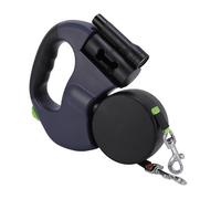 Luocute Correa Retráctil Automática para Perros, Luz LED Integrada y Diseño de Doble Asa para Mayor Control, con Agarre Cómodo y Materiales de Alta Resistencia, para Perros Pequeños (Blue)