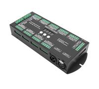 Luocute Decodificador de Pantalla Digital LED DMX RGBW 36Ch, 3.46x1.50x8.62in DMX512 Controlador 36Ch 2A LED RGBW Múltiple X Decoder Controller con Pantalla Digital para Luz de Tira