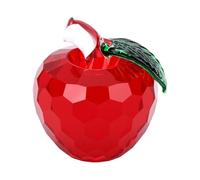 Luocute Decoración de Frutas de Cristal Rojo, Adorno de Frutas Facetadas para Colección 5 Cm