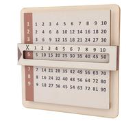 Luocute Desliza y Aprende Cuadrículas de Multiplicación, Herramienta de Aprendizaje de Matemáticas para Niños con Ventana de Visualización, Tablas de Multiplicar de Madera de Haya para