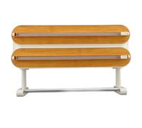 Luocute Dispensador de Envoltura de Plástico 3 en 1, Organizador de Cocina Magnético Montado en la Pared con 2 Ranuras y Cuchillas Ocultas, para Almacenamiento de Papel Encerado de