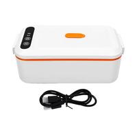 Luocute Eléctrica, Calentador de Alimentos Recargable Inalámbrico Portátil con una Sola Tecla con Contenedor de Acero Inoxidable 304, para Picnic en el Coche de la Escuela de Oficina