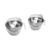 Luocute Envalga de Hielo con Tapa, 2 Paquetes Grandes Tazones para Servir con Hielo para Fiestas para Fiestas, Herramienta de Ensalada de Acero Inoxidable para Pasta de Papa Fruta