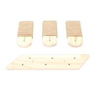 Luocute Estante para Trepar para Gatos, Muebles para Gatos Montados en la Pared de 3 Niveles Sólidos de Primera Calidad con Cuerda para Rascar de Cáñamo, Diseño Vertical Que Ahorra