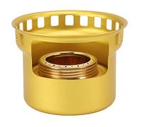 Luocute Estufa de Alcohol para Mochileros, Quemador Portátil de Aleación de Aluminio y Cobre a Prueba de Viento, Soporte Cruzado de Acero Inoxidable y Bolsa de Almacenamiento para Acampar, (GOLD)
