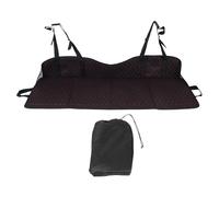 Luocute Extensor Plegable para Asiento Trasero de Coche, Placa de Extensión de Colchón de Espuma Viscoelástica de Cuero Suave con Soporte Cómodo para Coches, SUV, Viajes de Camping (Black)