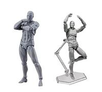 Luocute Figuras de Acción de Dibujo Mujer y Hombre PVC Dibujo Muñeca Modelo Figura Cuerpo Humano con Articulaciones para Artistas, Poses Personalizables PVC Móvil Maniquí de Dibujo