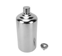 Luocute Frasco Redondo Pure Ti, Botella de Vino Cilíndrica, Portátil, Ligera y Resistente, con Embudo de Acero Inoxidable, para Viajes de Camping Al Aire (1000ml)