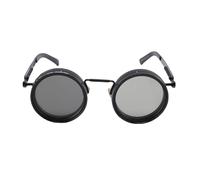 Luocute Gafas de Sol de Tinte Ajustable Polarizadas para Hombres Mujeres, Metal Retro Nd2-400 Gafas de Sol Redondas, 1-9 Engranajes Control de Tinte Manual para Exploración Al Aire