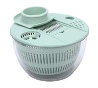 Luocute Girador de Ensalada, Picador y Lavadora de Verduras 3 en 1 con Tabla de Cortar, 5 Cabezales de Corte, Colador de Yema de Huevo para Secar y Rebanar Ensaladas (GREEN)