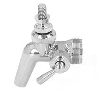 Luocute Grifo de Cerveza de Acero Inoxidable, Grifo de Control de Flujo de Sellado hacia Adelante con Manija con Cubierta Antipolvo para Torre de Cerveza de Barril de Elaboración