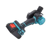 Luocute Herramienta de Corte Inalámbrica, Mini Sierra Circular de 3 Pulgadas con Motor sin Escobillas de 19000 RPM, 2 Cuchillas y Cubierta Antipolvo, para Corte de Metal, Madera y (Enchufe de la UE)