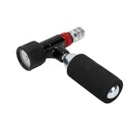 Luocute Inflador de Neumáticos de Bicicleta de CO2, Bomba Portátil de Aleación de Aluminio con Manómetro y Válvula de Control para Bicicletas de Montaña de Carretera, Compatible c
