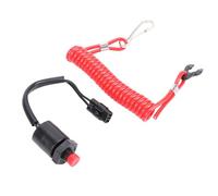 Luocute Interruptor de Parada de Emergencia para Motor de Barco, Repuesto de Cordón de Seguridad para Fueraborda 8-300Horsepower de 4 Tiempos, con Estructura de Bloqueo de Alta Dureza