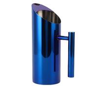 Luocute Jarra de Agua, Jarra de Bebidas de Cuerpo Recto de Acero Inoxidable 304 de 1 Litro con Boquilla a Prueba de Fugas, para Cóctel, té de Flores, té Frío (BLUE)