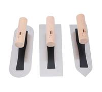 Luocute Juego de 3 Llanas de Yeso de Acero Inoxidable con de Madera para Alisar, Terminar y Mampostería, con Hojas Resistentes Al óxido.