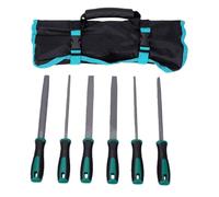 Luocute Juego de Limas de Acero de Aleación, 3 Piezas con de Goma y Bolsa de Nailon para Carpintería, Joyería de Metal, Artesanía, Juego de Limas Pequeñas Premium Ergonómicas para