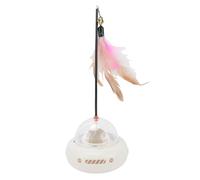 Luocute Juguete de Teaser de Plumas Automático, Juguete de Gato Eléctrico con Disco Giratorio y Pluma para Ejercicio de Juego Interactivo, Material de ABS, Uso de 120 Minutos