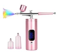 Luocute Kit de Aerógrafo, Aerógrafo Recargable Inalámbrico Portátil con Boquilla de 0,35 Mm y Pantalla LCD, Presión Ajustable de 30 PSI para Decoración de Pasteles, Maquillaje y Pintura de