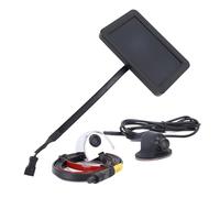 Luocute Kit de Cámaras de Punto Ciego para Automóvil Derecho, Pantalla IPS de 5 Pulgadas Resolución de 800x480 Brillo de 1000 CD / M2 Cámara HD 720P Gran Angular de 140 Grados IP67 a (Cromo)