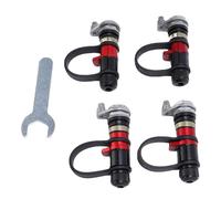 Luocute Kit de Desinflador de Neumáticos de 4 Piezas, Válvula de Desinflado Automático de Aleación de Aluminio con Indicador de PSI Rango Ajustable de 10 a 30, para Terreno de y Nieve