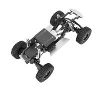 Luocute Kit de Marco de Chasis RC de Fibra de Carbono, Piezas de Actualización Ligeras y Robustas para Ascent 18 1/18 RC Crawler, para una Mejor Estabilidad y Control (Negro y Plata)