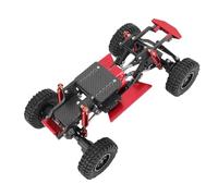 Luocute Kit de Marco de Chasis RC de Fibra de Carbono, Piezas de Actualización Ligeras y Robustas para Ascent 18 1/18 RC Crawler, para una Mejor Estabilidad y Control (Negro Rojo)