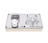 Luocute Kit de Montaje de Radio Mineral, Kit de Radio de Cristal con Cabezal Medidor
