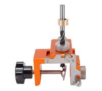 Luocute Kit de Plantilla para Pasadores Guía de Broca de 15 a 25Mm | de Aleación de Aluminio Localizador de Carpintería con Casquillos de 8 Mm y 15 Mm, Manguito de Acero Inoxidable,