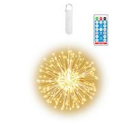 Luocute Lámpara Colgante con Control Remoto, Luces de Hadas LED con 8 Modos 10 Niveles de Brillo Alambre de Cobre a Prueba de Agua para la Tienda de Carpas de Jardín de Fiesta de Navidad