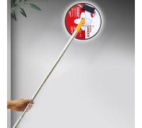Luocute Lijadora de Poste para Paneles de Yeso con Luz LED y Poste de | El Cabezal de Lijado Radial Gira Multidireccional, Papel de Lija de Grano 80-240, El de Acero Inoxidable Llega Al Techo,