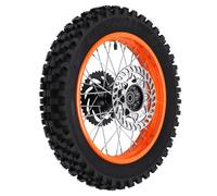 Luocute Llanta Trasera de 14 Pulgadas con Neumático, 90/100-14, Eje y Rueda, for Motocicleta Todo Terreno