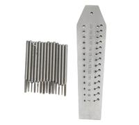 Luocute Los Relojeros Tap y Troqueles de Toque de 14 Piezas de Acero Inoxidable, Mini Herramienta de Reparación de Micro para Elaboración de Joyas, Tamaños de Tornillo 7-20 con Placa de