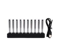 Luocute Luz de Reconocimiento de Ritmo Musical, 10 Mini Barras de Luz LED 240 LED RGB 12 Niveles de Sensibilidad 8 Modos de Brillo para Sala de Juegos de Estudio de Escritorio