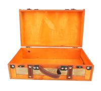 Luocute Maleta Vintage Decorativa, Baúl de Almacenamiento de Madera Antiguo de 13,46 X 7,87 X 4,33 Pulgadas con Tapas con Bisagras, Baúl de Equipaje Retro para Decoración del Hogar y