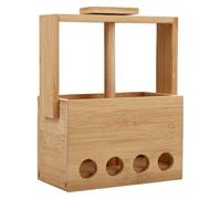 Luocute Máquina para Hacer Albóndigas de Madera, Herramienta Manual de Prensa Cuádruple para 4 Bolas de Pescado