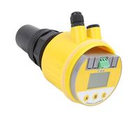 Luocute Medidor de Nivel Ultrasónico Digital, Sensor de Nivel de Agua LCD de 4-20 MA de 0-10M DC24V para Generación de Energía para Generación de Potencia y Amarillo Minero, Medidor de