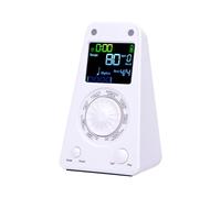 Luocute Metrónomo Digital, Metrónomo Electrónico Recargable 4 en 1, Temporizador con Altavoz BT, 8 Ritmos, 30-280 BPM, Ritmo Ajustable para Guitarra, Piano, Violín y Todos los (WHITE)