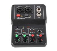 Luocute Mezclador de Audio de 2 Canales, Consola Mezcladora de Sonido USB con Alimentación de 48 V y Diseño Compacto, para Grabación de Música, Karaoke en Casa y Karaoke por Internet