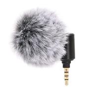 Luocute Micrófono para Teléfono Inteligente, Reducción Activa de Ruido Plug and Play, Ajustable a 90 Grados con Esponja y Parabrisas de Piel para Teléfono, Entrevista, Computadora, PC (3,5 mm)