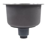 Luocute Mini Fregadero Redondo de Acero Inoxidable para Preparación de Barra de Cocina, 11,8 Pulgadas de Diámetro, Lavabo Profundo de Alta Capacidad, Montaje Doble, Montaje Empotrado